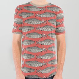 steampunk salmon coral All Over Graphic Tee