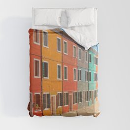 Brightly Coloured Homes Burano Venice Italy #3 Comforter