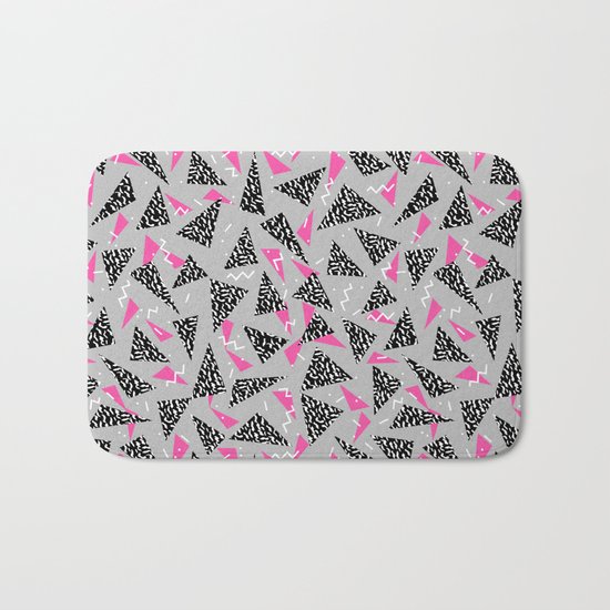Trizza - triangle zig zag modern minimal trendy pattern print gender neutral non binary art for all Bath Mat