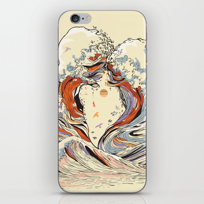 The Wave of Love iPhone Skin