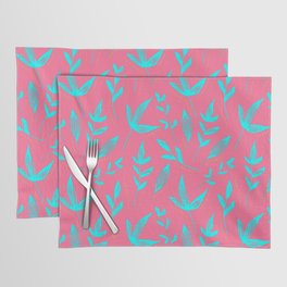 Glowing leaves blue summer Placemat