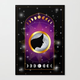Moon Goddess sacred magic moon phases	 Canvas Print