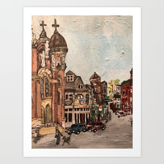 Little Italy Cleveland Ohio Painting By Willowcatdesigns Art