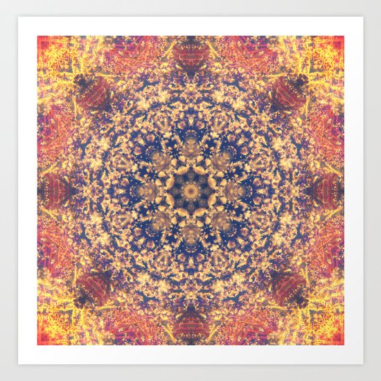 Distant Clouds Mandala Art Print