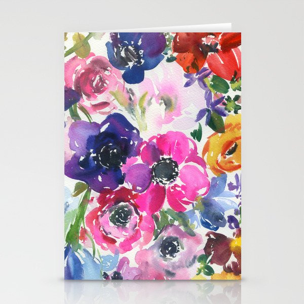 rainbow floral pattern N.o 6 Stationery Cards