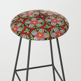 Pattern with Passionflowers Bar Stool