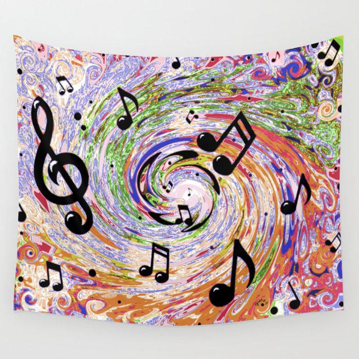 Music Notes Wall Tapestry