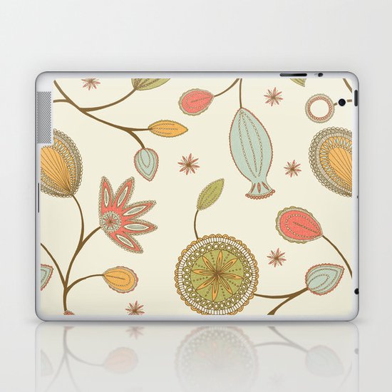 Mehndi Flower Laptop & iPad Skin