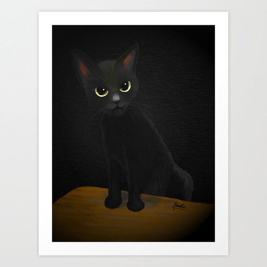 Dark and black Art Print