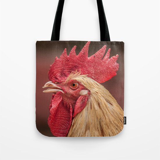 red and white hen coq Tote Bag