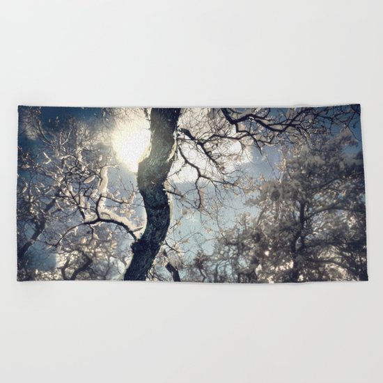 Morning Frost Beach Towel