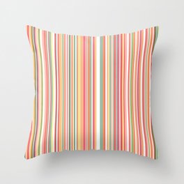 Pastel Pin Stripes Throw Pillow