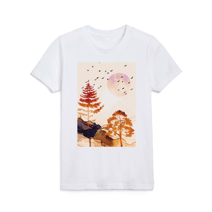 Minimal abstract forest Kids T Shirt