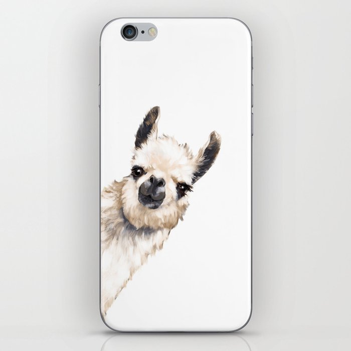Sneaky Llama White iPhone Skin
