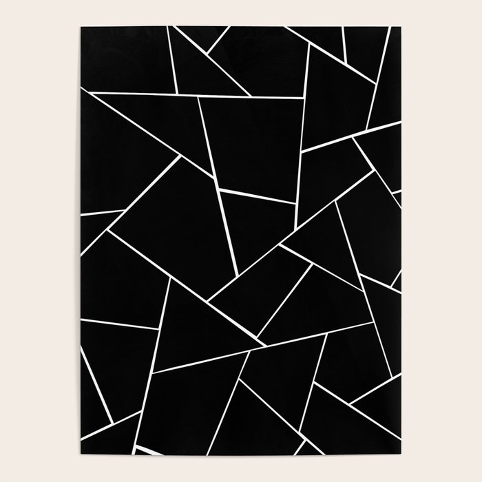 Black White Geometric Glam 2 geo decor art society6 Poster by
