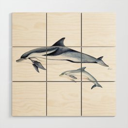 Striped dolphin Wood Wall Art