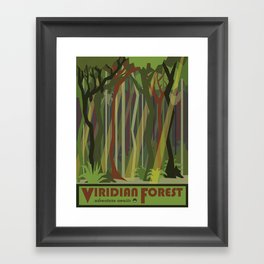 Viridian Forest Travel Poster Framed Art Print