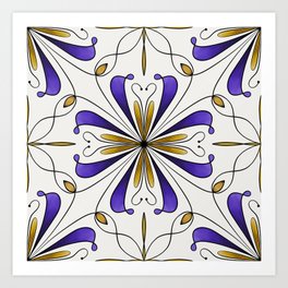 Tile of Dreams - Purple Art Print