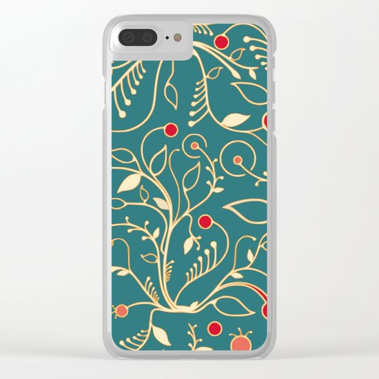 Vintage vines Clear iPhone Case