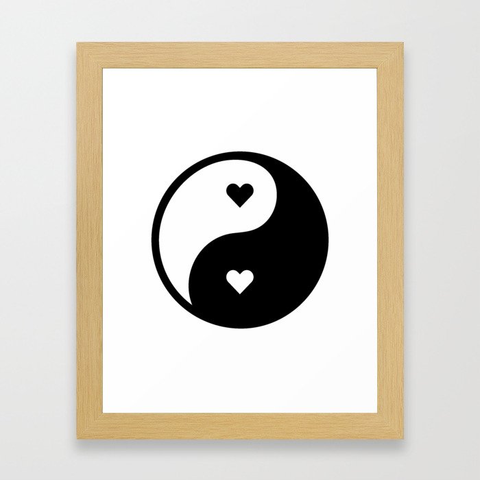 Yin Yang Love Framed Art Print