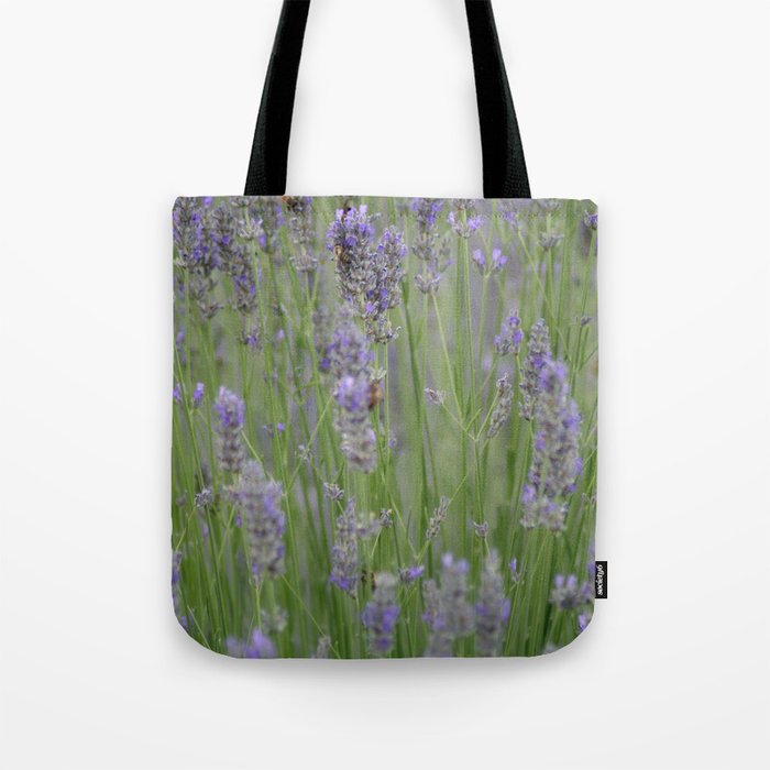 A Blur Of Beautiful Lavender Flowers Photograph Tote Bag
