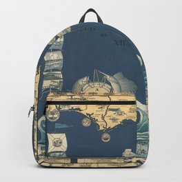 old florida map Backpack | Homedecor, America, Wallart, Digital, Maps, Ink, Decorative, Colorfull, Florida, Color 