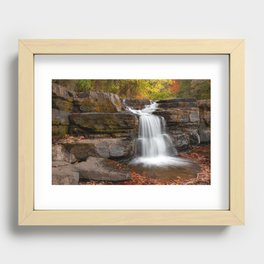 Natural Dam Falls In Autumn - Ozark National Forest Recessed Framed Print