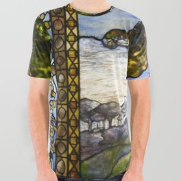 Louis Comfort Tiffany - Decorative stained glass 14. All Over Graphic Tee