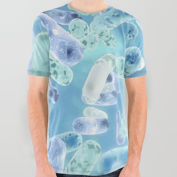 "BACTERIA BURST" MICROSCOPIC Image PHOTO..Microbiology  All Over Graphic Tee