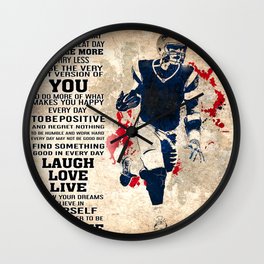 America Football Today Is A Good Day To Happy Wall Clock | Game, Power, Grass, Footballteam, Competition, Line, Stadium, Americanfootball, College, Light 