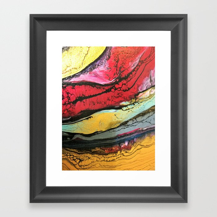 Red Wave Framed Art Print