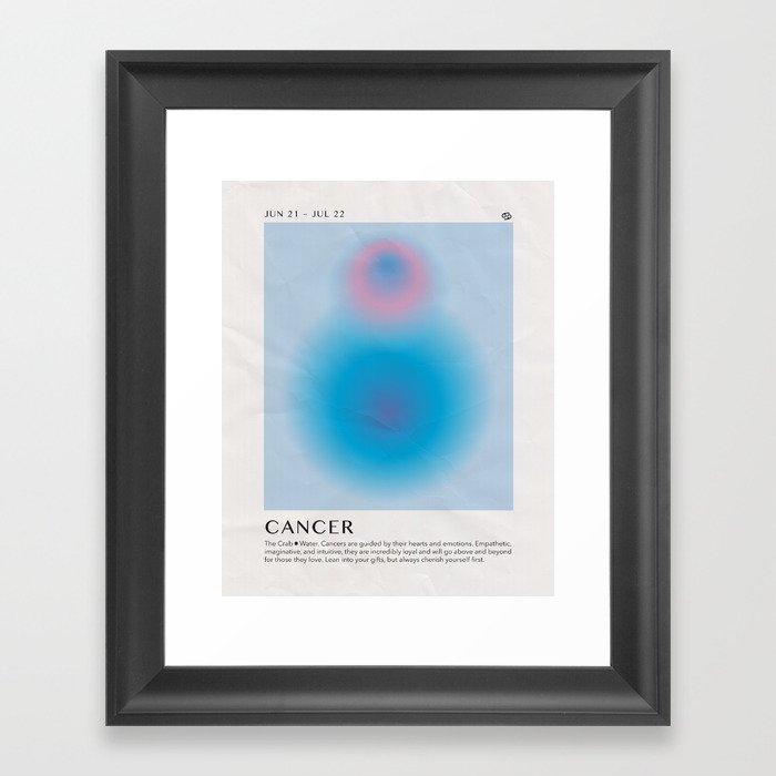 Cancer Astrology Zodiac Aura Gradient Art Framed Art Print
