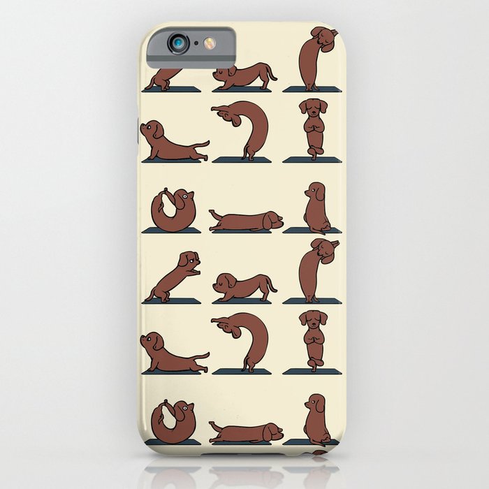 dachshund yoga iphone case