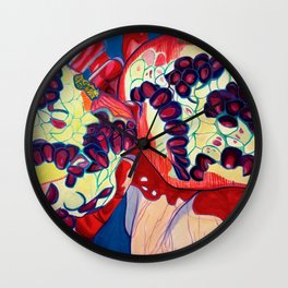Bloody Pomegranate Wall Clock