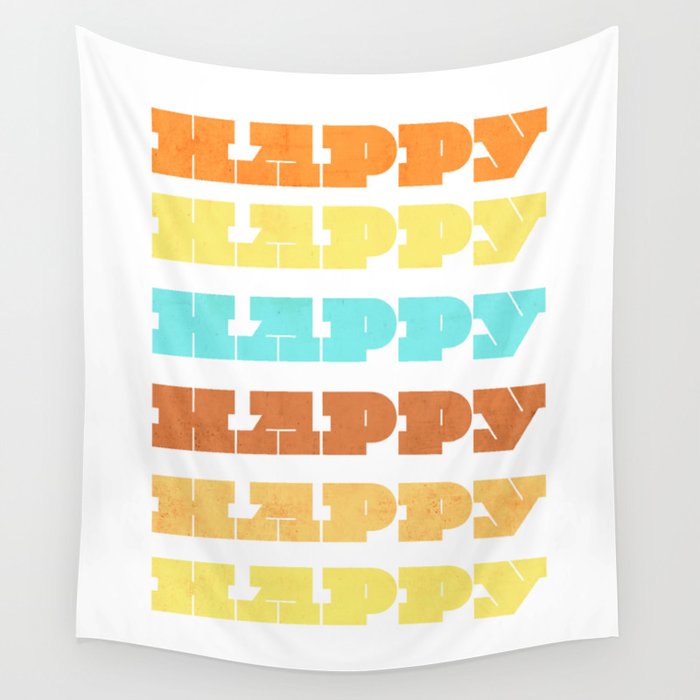 Happy Happy Happy Wall Tapestry