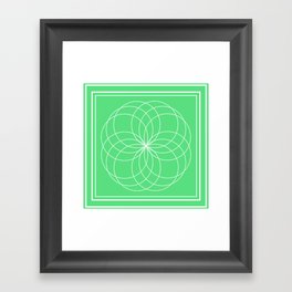 Mint Green Tile Framed Art Print