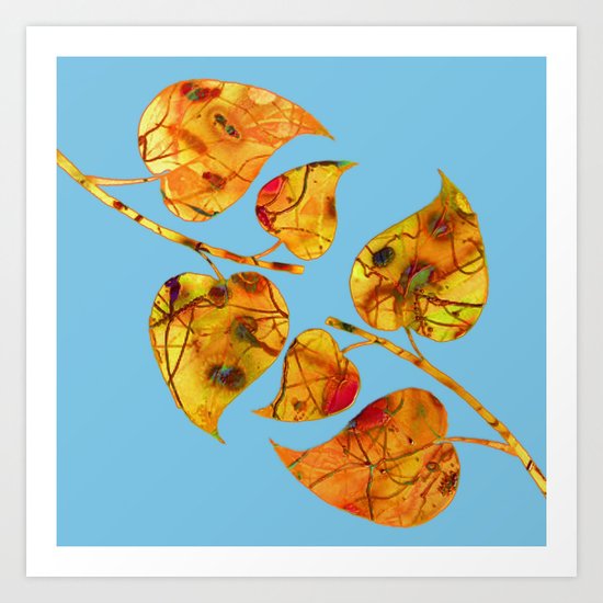 blue automn Art Print
