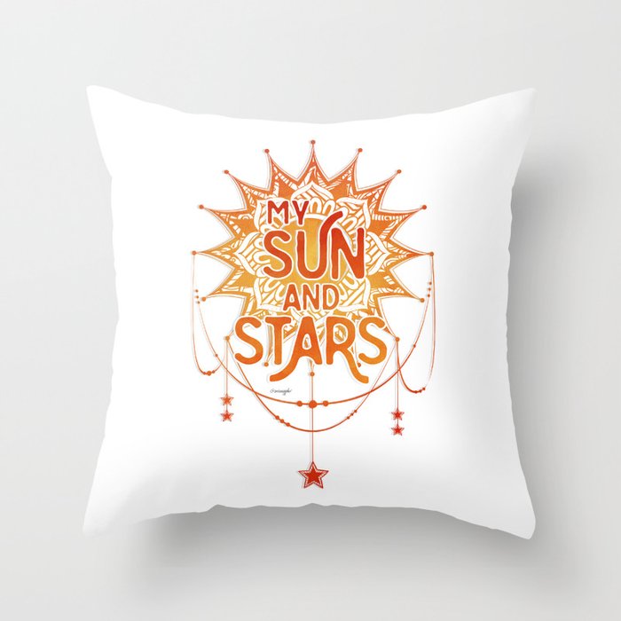 My Sun & Stars: Color Throw Pillow