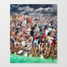 Ptown Inn Pool Bear Week Collage Canvas Print