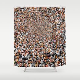 "The Work 3000 Famous and Infamous Faces Collage Shower Curtain