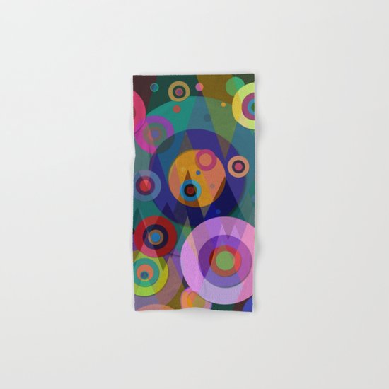 Abstract #507 Triangles & Circles Hand & Bath Towel