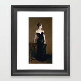 Portrait of Madame X by John Singer Sargent - Vintage Fine Art Oil Painting Framed Art Print