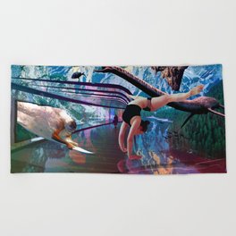 'post tv" valentine series by weart2.com Beach Towel | Water, Colorful, Marianelasastre, Graphicdesign, Landscape, Dinasoours, Abstractworld, Collageworld, Surf, Neons 