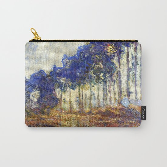 Poplars on the Bank of the Epte River by Claude Monet Carry-All Pouch