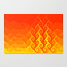 Fantasy Campfire - 70s Colorful Retro Spirals - Vintage Psychedelic Abstract Pattern - Conceptual Art - Amazing Oil Painting - Canvas Print