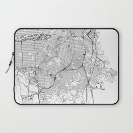 San Francisco White Map Laptop Sleeve