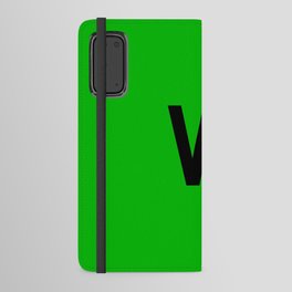 LETTER w (BLACK-GREEN) Android Wallet Case