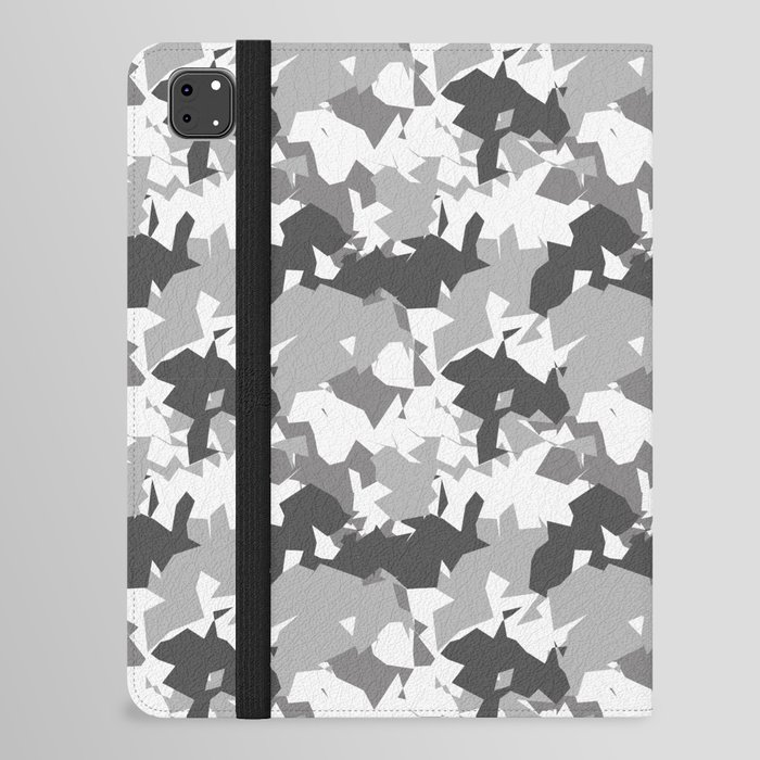 Grey Army camouflage Pattern  iPad Folio Case