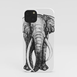 Hand drawn elephant iPhone Case