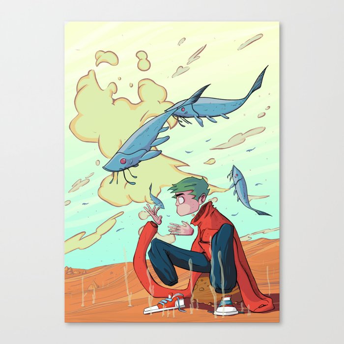 Floating Fishes Canvas Print